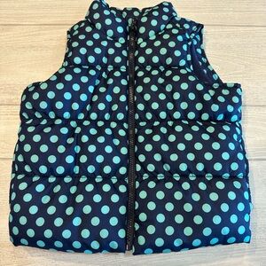 Old Navy Polka Dot Winter Puffer Vest Size X-Small 5